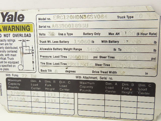 Yale 3.895.888 Forklift Power Steering Unit Hydraulic Motor Off ERC120HD