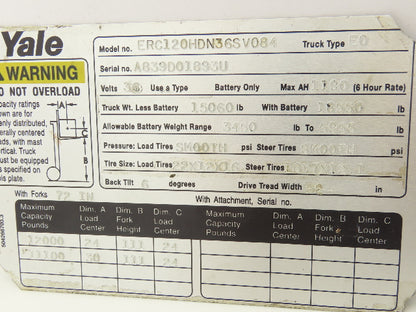 Yale 3.895.888 Forklift Power Steering Unit Hydraulic Motor Off ERC120HD