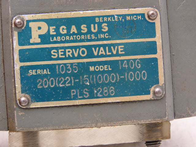 Pegasus 140G Hydraulic Servo Valve 200(22-15(1000)-1000 PLS 1286