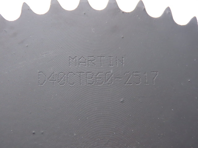 Martin D40CTB60-2517 Steel Sprocket 60 Teeth #40 Chain 1/2" Pitch 2517 Bushing