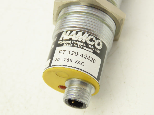 Namco ET 120-42420 Inductive Proximity Switch 20-250 VAC 30mm OD x 60mm Lot of 2