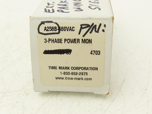 Time Mark A258B Voltage 3-Phase Power Monitoring Relay 480V