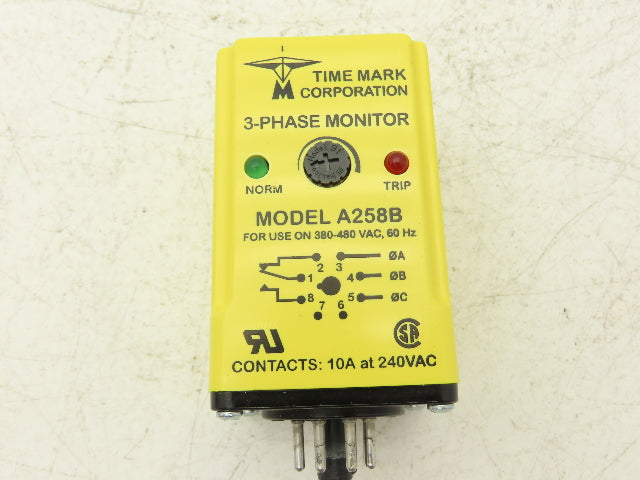 Time Mark A258B Voltage 3-Phase Power Monitoring Relay 480V