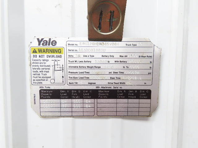 Yale Forklift Front Dual Wheel Drive Axle Assembly 6-Lug Off ERC120HDN36SV084