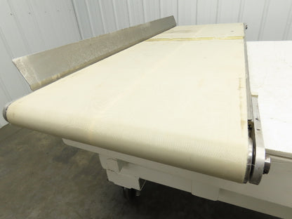 26"x 75"L High Speed Belt Conveyor .5Hp 230/460V 3PH 385 FPM Belt Drive Aluminum