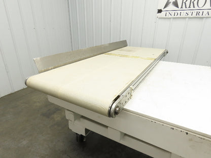 26"x 75"L High Speed Belt Conveyor .5Hp 230/460V 3PH 385 FPM Belt Drive Aluminum