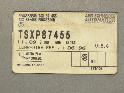 AEG Schneider Telemecanique TSXP87455 CPU Processor I/O Memory Module