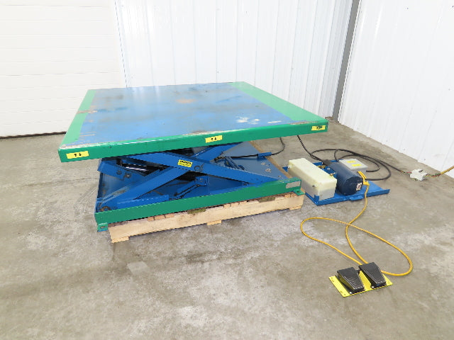 Vestil EHLTX Low Profile Lift Table 2000lb 53x51" Top 36" Travel 480V 3Ph