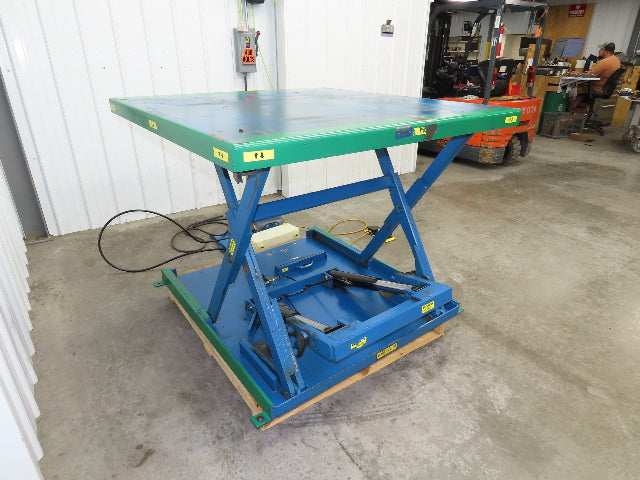 Vestil EHLTX Low Profile Lift Table 2000lb 53x51" Top 36" Travel 480V 3Ph