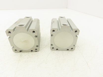 SMC NCDQ8A150-075 Compact Pneumatic Cylinder 1-1/2" Bore 3/4" Stroke Lot of 2