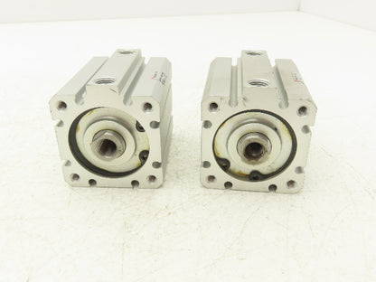 SMC NCDQ8A150-075 Compact Pneumatic Cylinder 1-1/2" Bore 3/4" Stroke Lot of 2