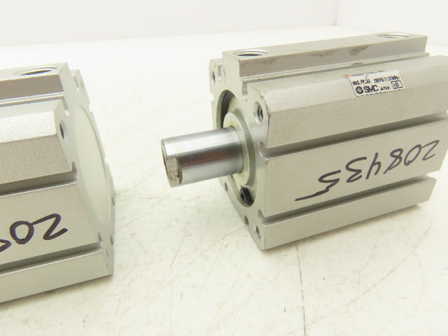 SMC NCDQ8A150-075 Compact Pneumatic Cylinder 1-1/2" Bore 3/4" Stroke Lot of 2