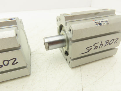 SMC NCDQ8A150-075 Compact Pneumatic Cylinder 1-1/2" Bore 3/4" Stroke Lot of 2