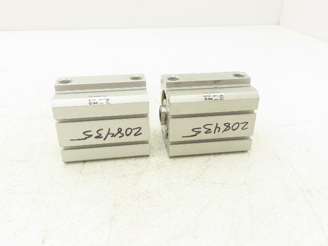 SMC NCDQ8A150-075 Compact Pneumatic Cylinder 1-1/2" Bore 3/4" Stroke Lot of 2