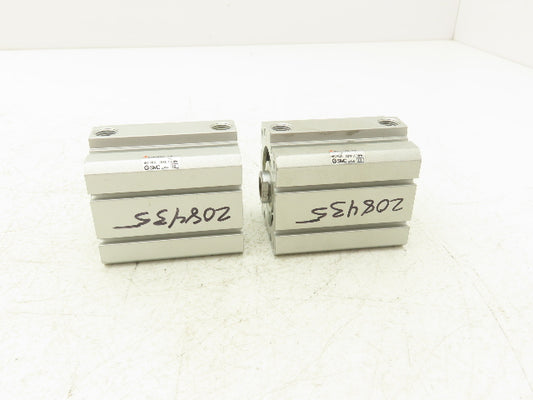 SMC NCDQ8A150-075 Compact Pneumatic Cylinder 1-1/2" Bore 3/4" Stroke Lot of 2