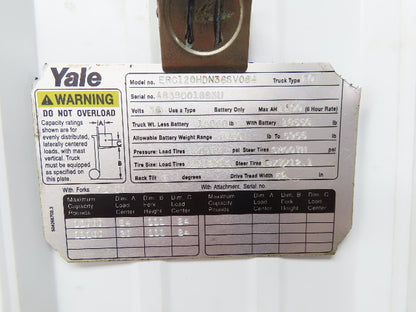 Yale 370401 Forklift Dual-Wheel Rear Axle Assembly Off ERC120HDN36SV084