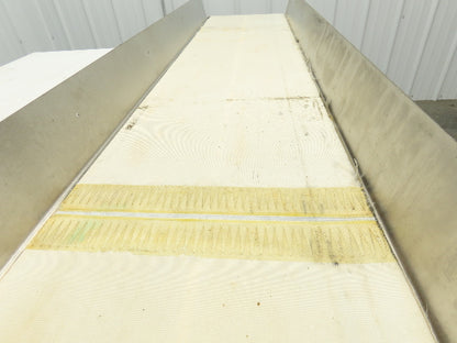 17"x 82"L Slider Bed Conveyor 15"Belt w/Stainless Sides 90VDC Belt Drive 85 FPM