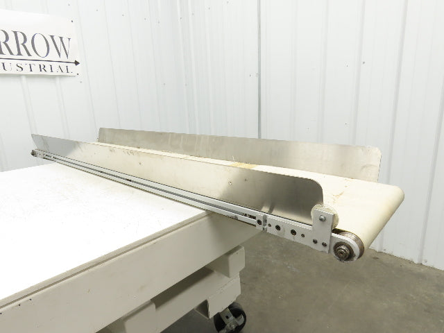 17"x 82"L Slider Bed Conveyor 15"Belt w/Stainless Sides 90VDC Belt Drive 85 FPM