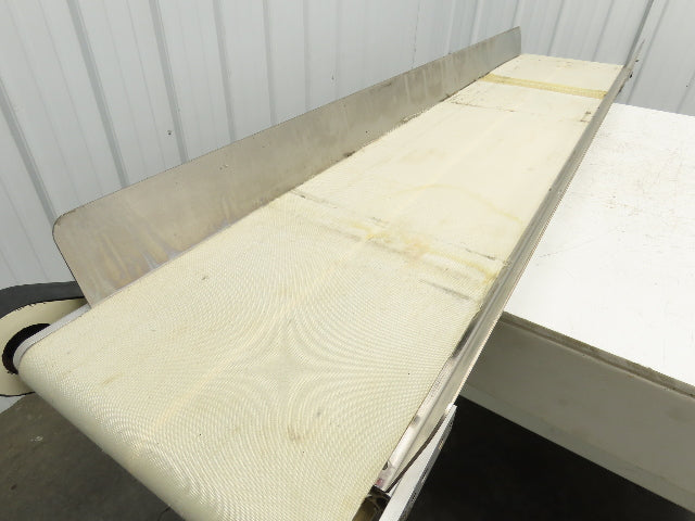 17"x 82"L Slider Bed Conveyor 15"Belt w/Stainless Sides 90VDC Belt Drive 85 FPM