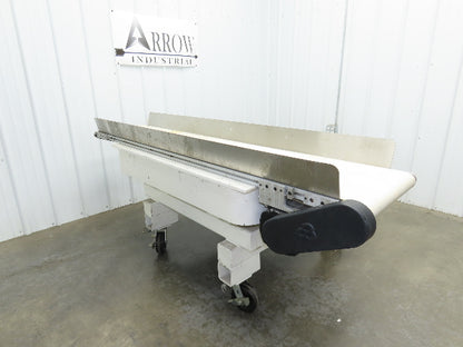 17"x 82"L Slider Bed Conveyor 15"Belt w/Stainless Sides 90VDC Belt Drive 85 FPM