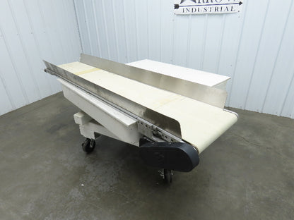 17"x 82"L Slider Bed Conveyor 15"Belt w/Stainless Sides 90VDC Belt Drive 85 FPM