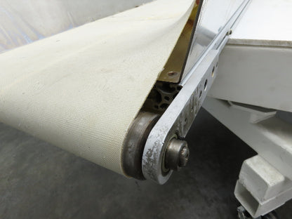 17"x 82"L Slider Bed Conveyor 15"Belt w/Stainless Sides 90VDC Belt Drive 85 FPM