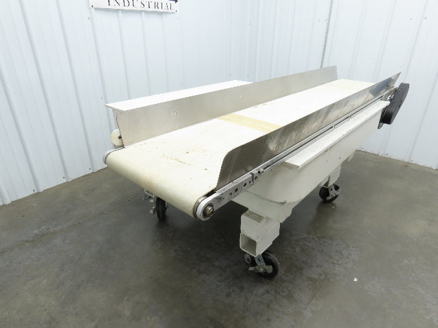 17"x 82"L Slider Bed Conveyor 15"Belt w/Stainless Sides 90VDC Belt Drive 85 FPM