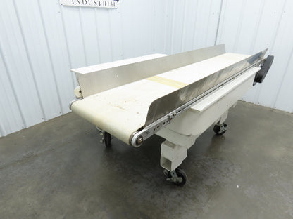 17"x 82"L Slider Bed Conveyor 15"Belt w/Stainless Sides 90VDC Belt Drive 85 FPM