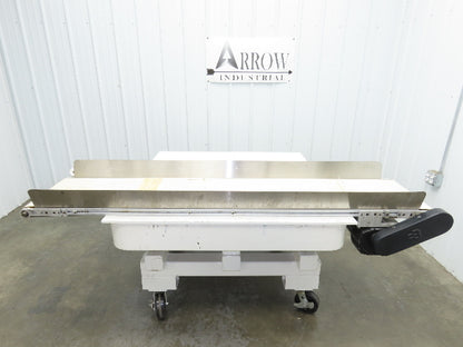 17"x 82"L Slider Bed Conveyor 15"Belt w/Stainless Sides 90VDC Belt Drive 85 FPM