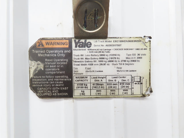 Yale Forklift Throttle Accelerator Pedal Bracket & Potentiometer Off ERC100HD