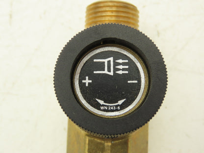 Becker 73600099618 Vacuum Regulating Valve 1/2" NPT Straight Run Brass Body