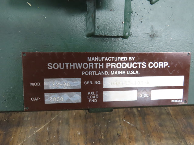 Southworth LS236 Hydraulic Scissor Lift Table 2000Lb 36" Lift 48"x36" Top 120V