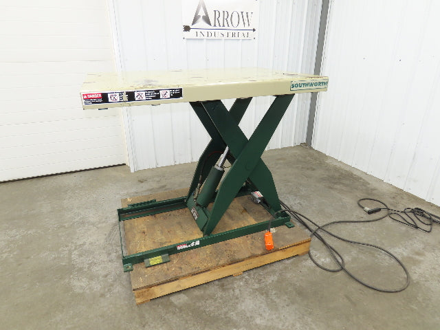 Southworth LS2-36 Hydraulic Scissor Lift Table 2000Lb 36" Lift 51"x36" Top 120V