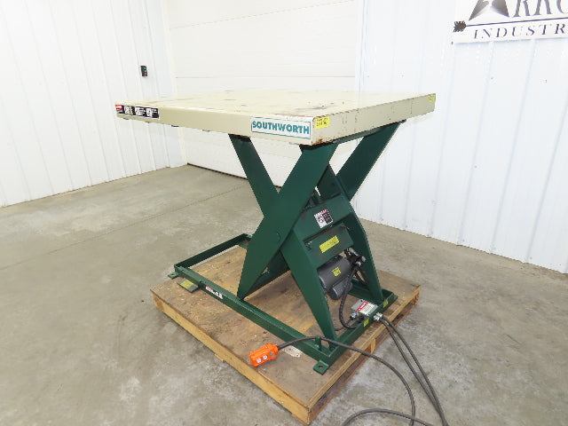 Southworth LS2-36 Hydraulic Scissor Lift Table 2000Lb 36" Lift 51"x36" Top 120V