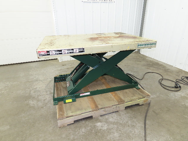 Southworth LS2-36 Hydraulic Scissor Lift Table 2000Lb 36" Lift 51"x36" Top 120V