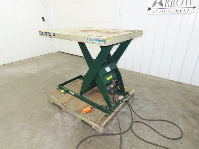 Southworth LS2-36 Hydraulic Scissor Lift Table 2000Lb 36" Lift 51"x36" Top 120V