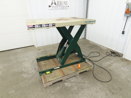 Southworth LS2-36 Hydraulic Scissor Lift Table 2000Lb 36" Lift 51"x36" Top 120V