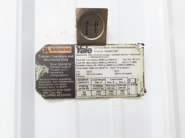 Yale Forklift Motor Contactor Control Off 36V Yale ERC100HDN36SE092SR Lot of 2