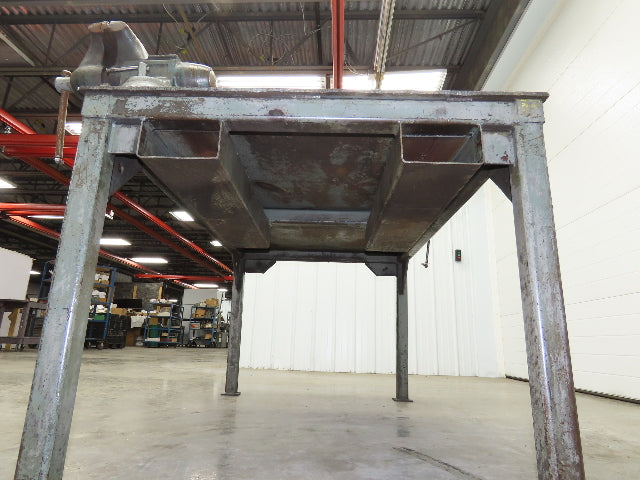 3/8" Top Steel Fabrication Welding Layout Table Work Bench 67"x43" Wilton Vises