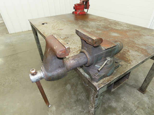 3/8" Top Steel Fabrication Welding Layout Table Work Bench 67"x43" Wilton Vises