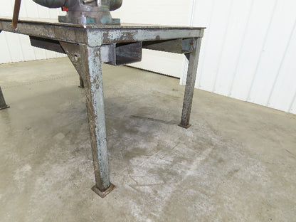 3/8" Top Steel Fabrication Welding Layout Table Work Bench 67"x43" Wilton Vises