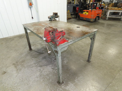 3/8" Top Steel Fabrication Welding Layout Table Work Bench 67"x43" Wilton Vises