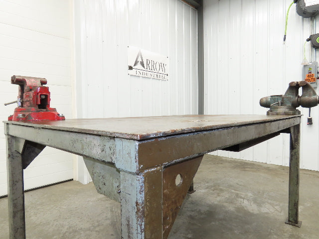 3/8" Top Steel Fabrication Welding Layout Table Work Bench 67"x43" Wilton Vises