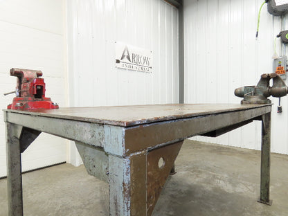 3/8" Top Steel Fabrication Welding Layout Table Work Bench 67"x43" Wilton Vises