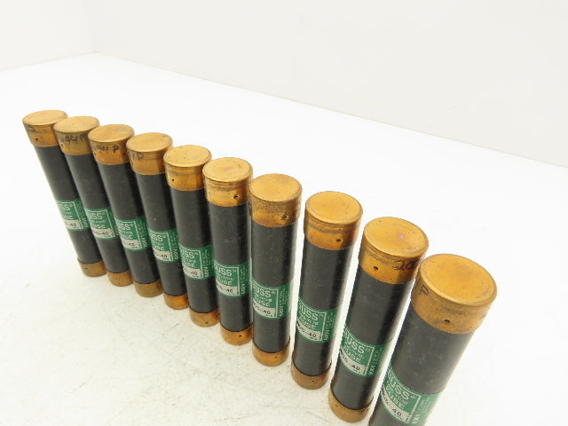 Buss NOS-40 One-Time Fuse 40A 600Vac Class K5 Lot of 10