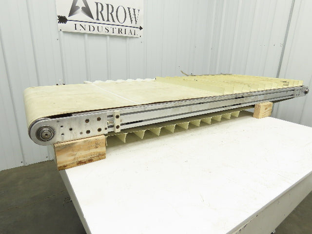 26"x 75"L Cleated Belt Conveyor 375 FPM High Speed Belt Drive .5Hp 230/460V 3PH