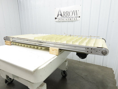 26"x 75"L Cleated Belt Conveyor 375 FPM High Speed Belt Drive .5Hp 230/460V 3PH