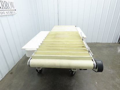 26"x 75"L Cleated Belt Conveyor 375 FPM High Speed Belt Drive .5Hp 230/460V 3PH