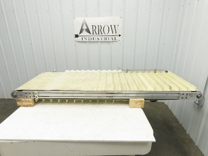 26"x 75"L Cleated Belt Conveyor 375 FPM High Speed Belt Drive .5Hp 230/460V 3PH