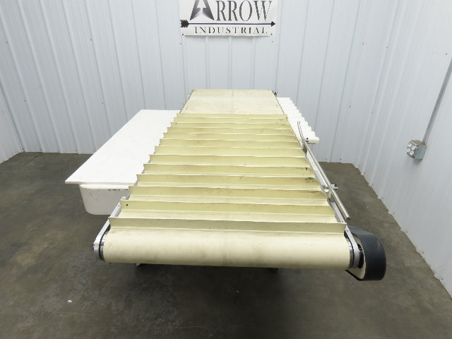 26"x 75"L Cleated Belt Conveyor 375 FPM High Speed Belt Drive .5Hp 230/460V 3PH